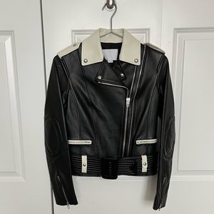 Alexander Wang Black and White Leather Jacket